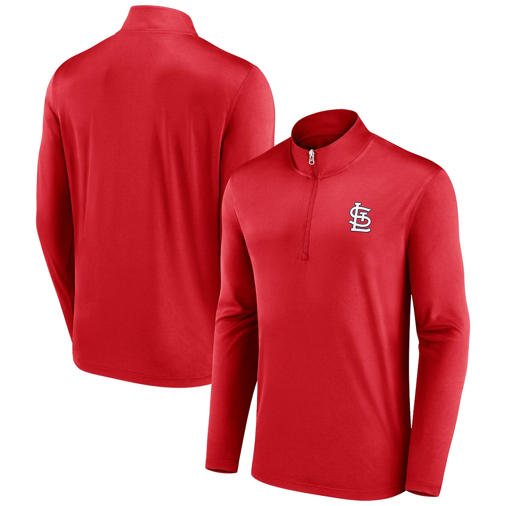 Men's Fanatics Red St. Louis Cardinals Underdog Mindset Quarter-Zip Top