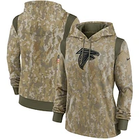 Women's Nike Camo Atlanta Falcons 2021 Salute To Service - Therma Performance Pullover Hoodie