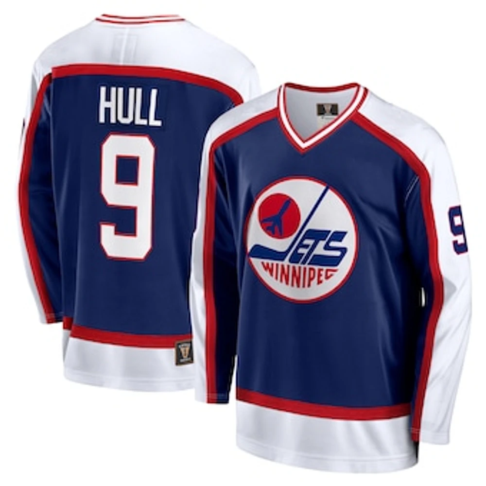 Men's Fanatics Bobby Hull Navy Winnipeg Jets Breakaway Retired Player Jersey