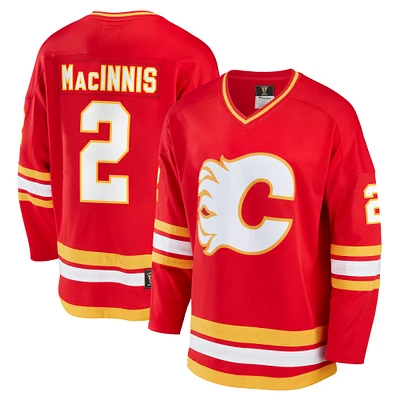 Men's Fanatics Al Macinnis Red Calgary Flames Premier Breakaway Retired Player - Jersey