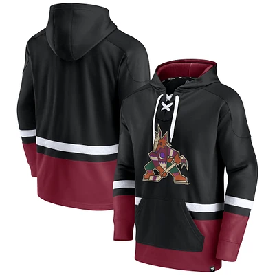 Men's Fanatics Black Arizona Coyotes First Battle Power Play Pullover Hoodie