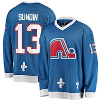 Men's Fanatics Mats Sundin Blue Quebec Nordiques Premier Breakaway Retired Player - Jersey