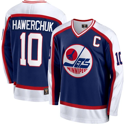 Men's Fanatics Dale Hawerchuk Blue Winnipeg Jets Premier Breakaway Retired Player - Jersey