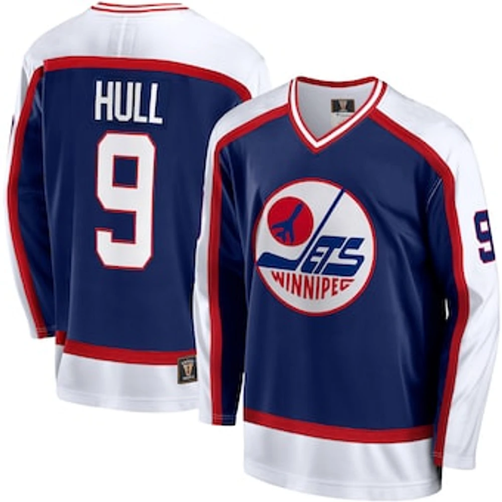 Men's Fanatics Bobby Hull Blue Winnipeg Jets Premier Breakaway Retired Player - Jersey