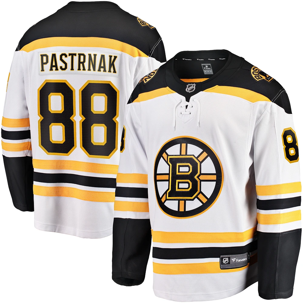 Men's Fanatics David Pastrnak White Boston Bruins Away Premier Breakaway Player Jersey