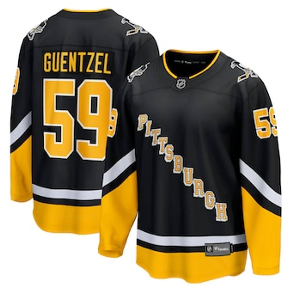 Men's Fanatics Jake Guentzel Black Pittsburgh Penguins Alternate Premier Breakaway Player Jersey