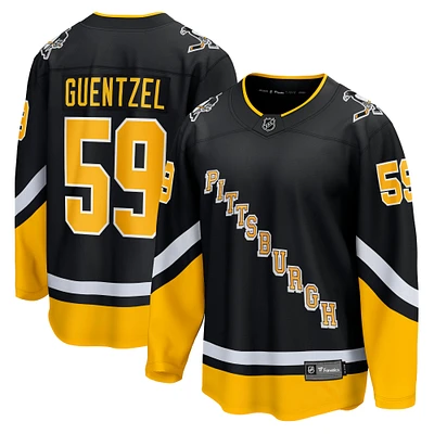 Men's Fanatics Jake Guentzel Black Pittsburgh Penguins Alternate Premier Breakaway Player Jersey