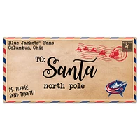 Columbus Blue Jackets 6'' x 12'' Letter to Santa Sign