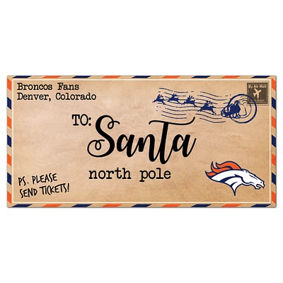 Denver Broncos 6'' x 12'' Letter to Santa Sign