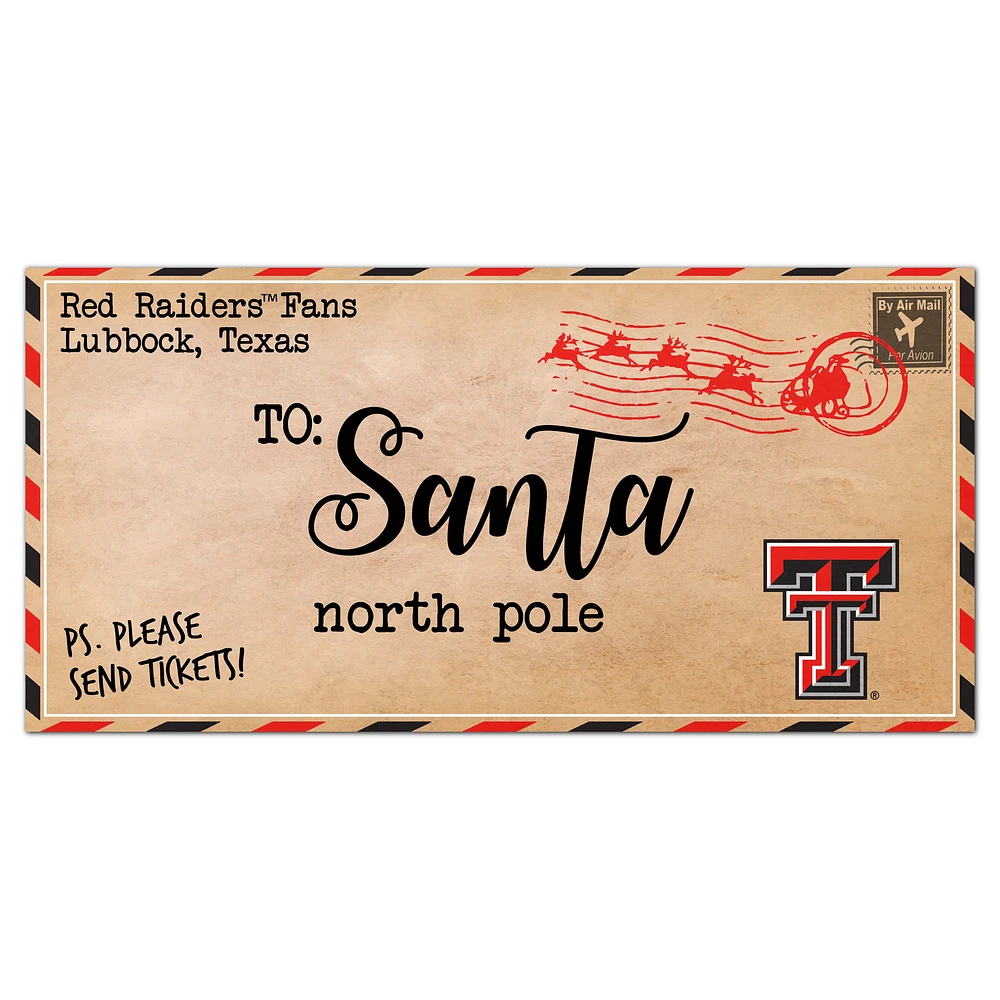 Texas Tech Red Raiders 6'' x 12'' Letter to Santa Sign
