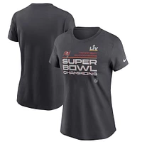 Women's Nike Anthracite Tampa Bay Buccaneers Super Bowl LV Champions Locker Room Trophy Collection T-Shirt