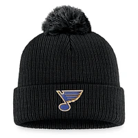 Men's Fanatics Black St. Louis Blues Cuffed Knit Hat with Pom