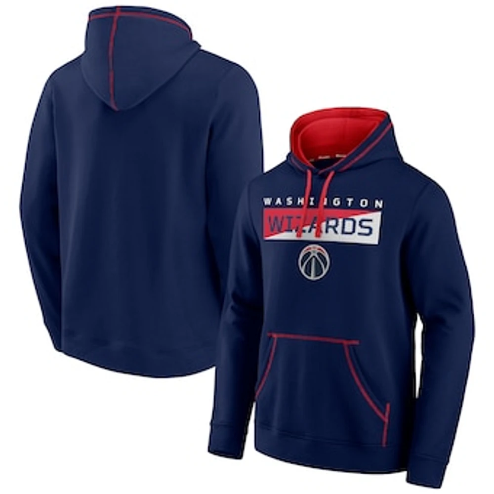 Men's Fanatics Navy Washington Wizards Split the Crowd - Pullover Hoodie