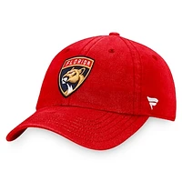 Men's Fanatics Red Florida Panthers Core Primary Logo Adjustable Hat