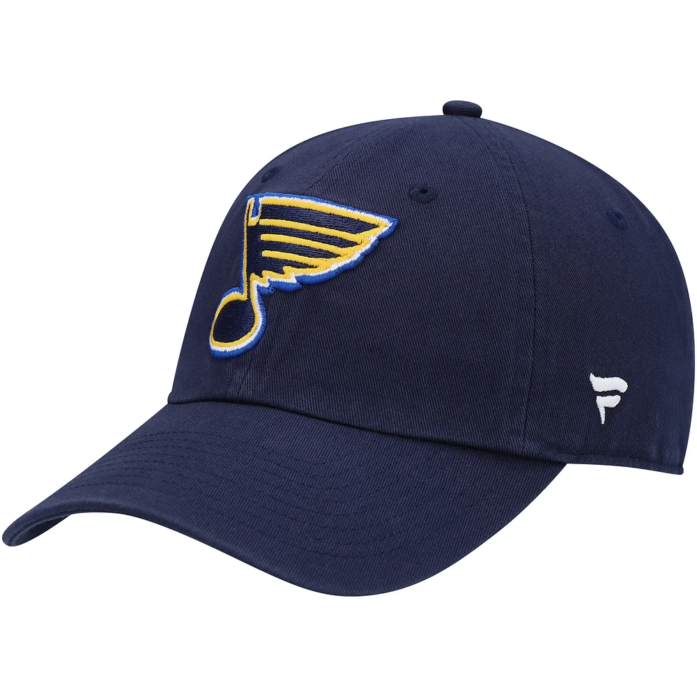 Men's Fanatics Navy St. Louis Blues Core Primary Logo Adjustable Hat