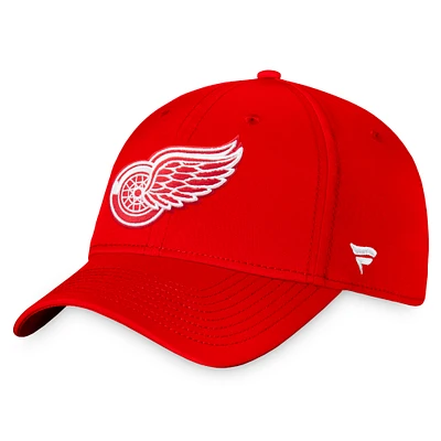 Men's Fanatics Red Detroit Wings Core Primary Logo Flex Hat