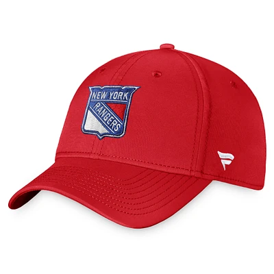 Men's Fanatics Red New York Rangers Core Primary Logo Flex Hat