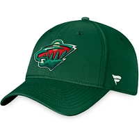 Men's Fanatics Hunter Green Minnesota Wild Core Primary Logo Flex Hat