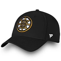 Men's Fanatics Black Boston Bruins Core Primary Logo Flex Hat