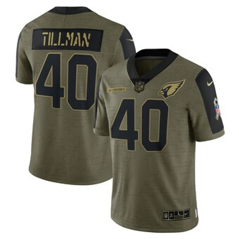 Men's Nike Pat Tillman Olive Arizona Cardinals 2021 Salute To Service - Limited Player Jersey