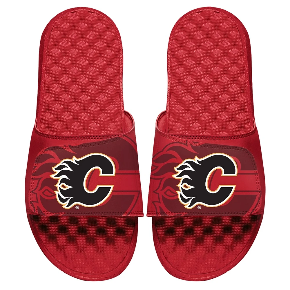 Youth ISlide Red Calgary Flames OT Slide Sandals