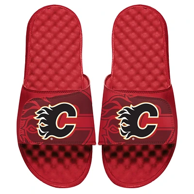 Youth ISlide Red Calgary Flames OT Slide Sandals