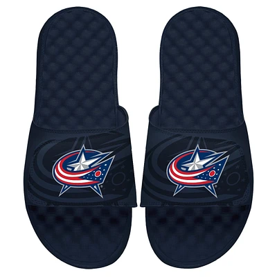 Youth ISlide Navy Columbus Blue Jackets OT Slide Sandals