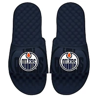 Youth ISlide Navy Edmonton Oilers OT Slide Sandals