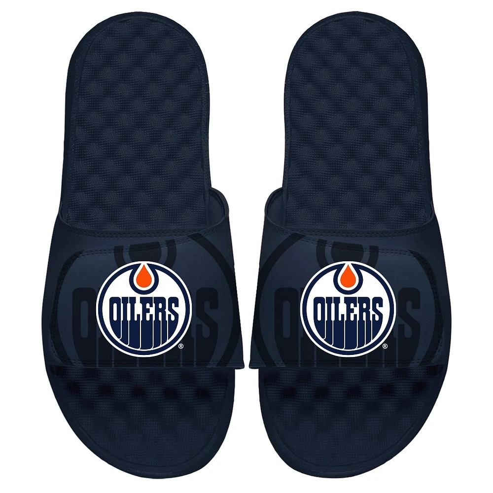 Youth ISlide Navy Edmonton Oilers OT Slide Sandals