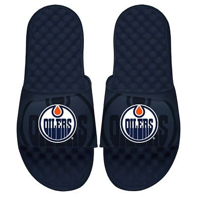 Youth ISlide Navy Edmonton Oilers OT Slide Sandals