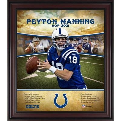 Peyton Manning Indianapolis Colts Framed 15" x 17" Hall of Fame Career Profile