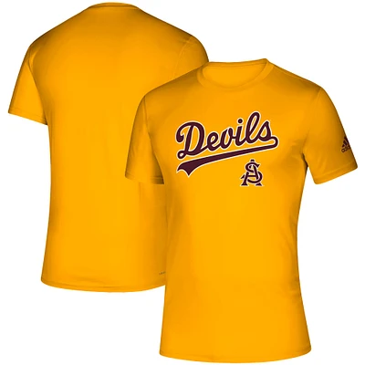 Men's adidas Gold Arizona State Sun Devils Script Ball Creator T-Shirt