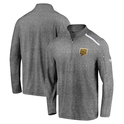 Men's Fanatics Heathered Gray Boston Bruins Special Edition Quarter-Zip Jacket