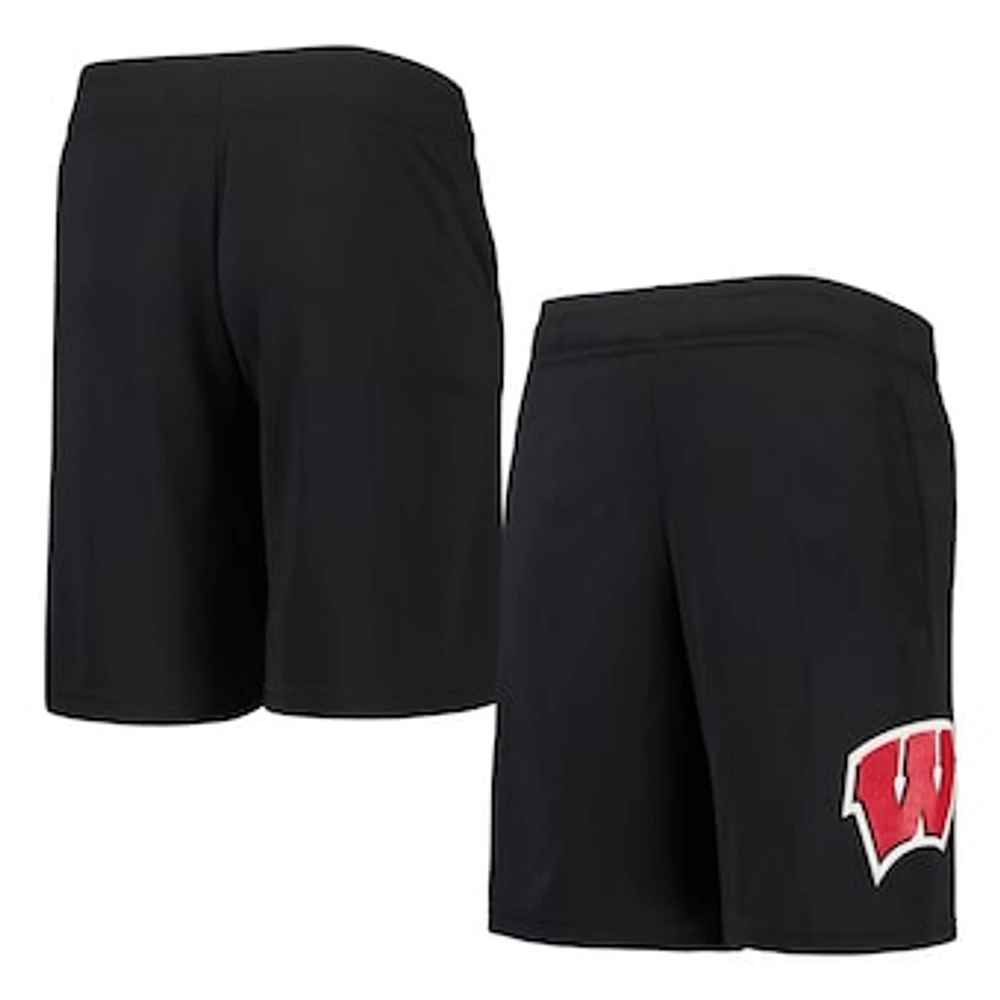 Youth Under Armour Black Wisconsin Badgers Tech Shorts