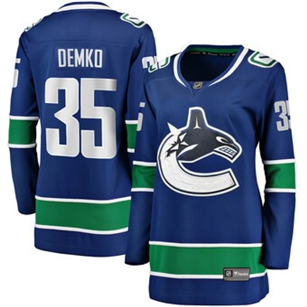 Women's Fanatics Thatcher Demko Blue Vancouver Canucks Home Breakaway - Player Jersey