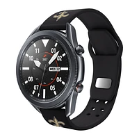 Black New Orleans Saints 22mm Samsung Compatible Watch Band