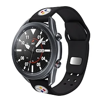 Black Pittsburgh Steelers 22mm Samsung Compatible Watch Band