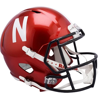 Nebraska Huskers Unsigned Riddell FLASH Alternate Revolution Speed Replica Football Helmet