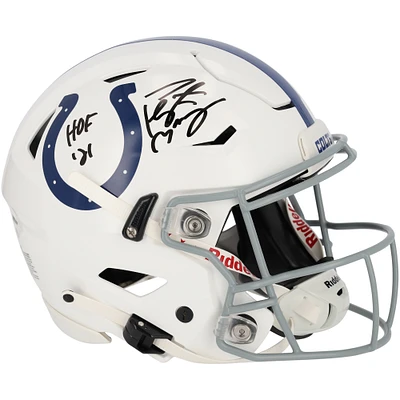 Peyton Manning Indianapolis Colts Autographed Riddell Speed Flex Authentic Helmet with "HOF 21" Inscription