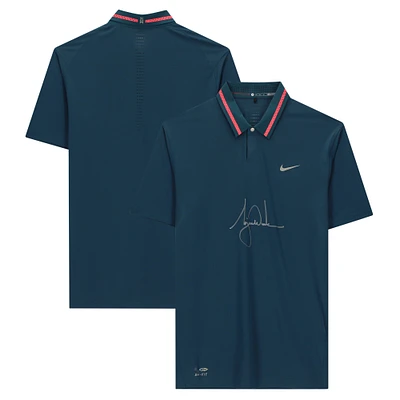 Tiger Woods Autographed SP Blue Nike Polo - Upper Deck