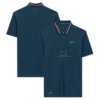 Tiger Woods Autographed SP Blue Nike Polo - Upper Deck