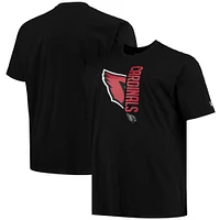 Men's New Era Black Arizona Cardinals Big & Tall 2-Hit T-Shirt