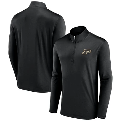 Men's Fanatics Black Purdue Boilermakers Underdog Mindset Quarter-Zip Top