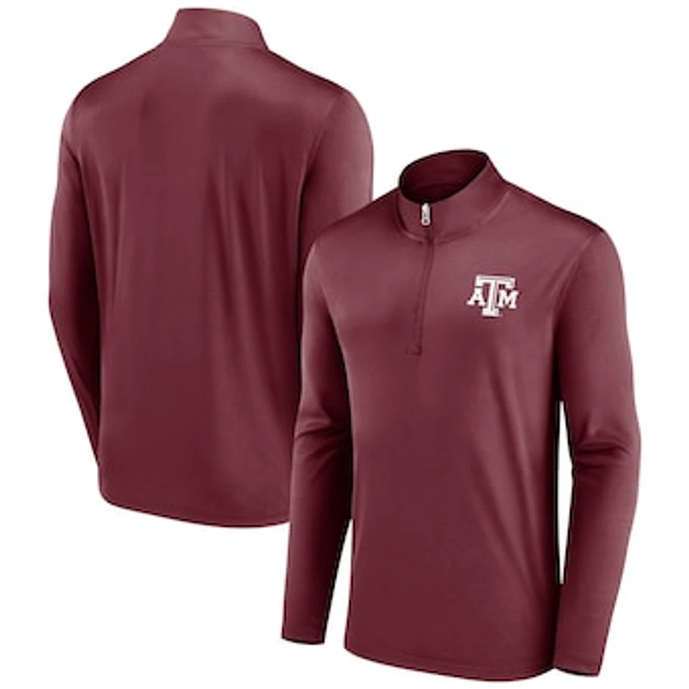 Men's Fanatics Maroon Texas A&M Aggies Underdog Mindset Quarter-Zip Top