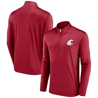 Men's Fanatics Crimson Washington State Cougars Underdog Mindset Quarter-Zip Top