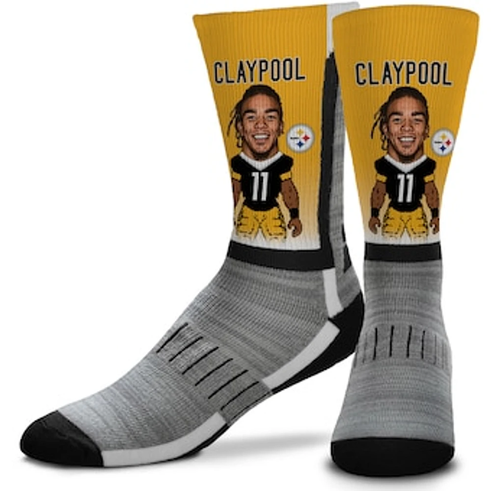 For Bare Feet Chase Claypool Pittsburgh Steelers MVP Crew Socks