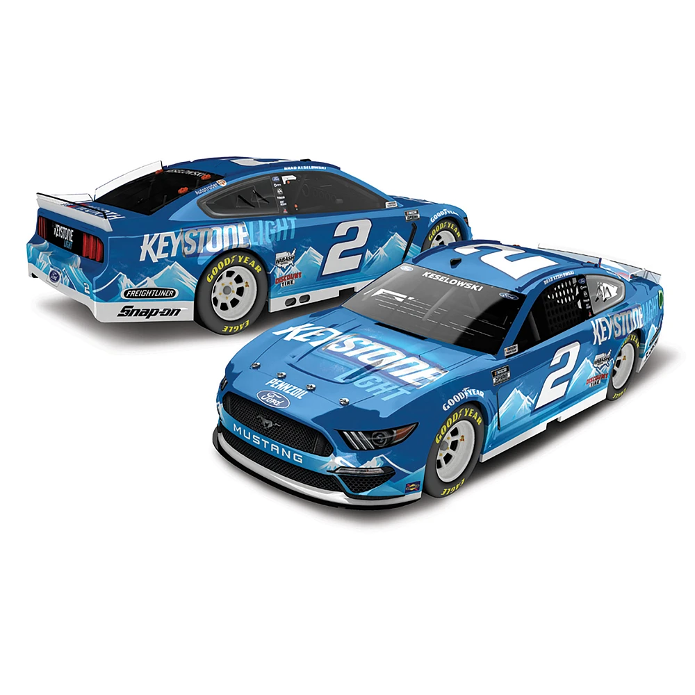 Action Racing Brad Keselowski 2021 #2 Keystone Light 1:24 Regular Paint Die-Cast Ford Mustang