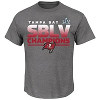 Men's Fanatics Heathered Gray Tampa Bay Buccaneers Super Bowl LV Champions Big & Tall Kickoff T-Shirt