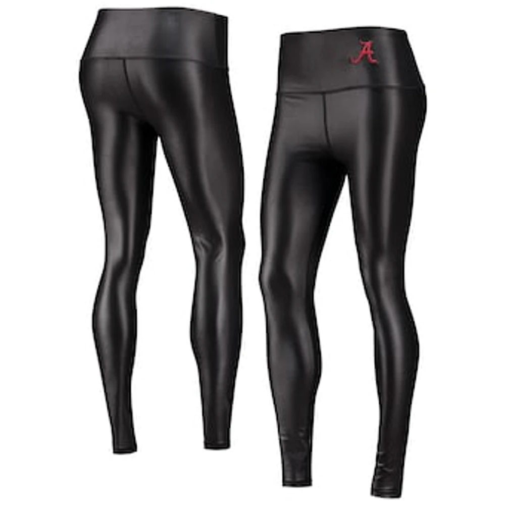 Women's ZooZatz Black Alabama Crimson Tide Shine Liquid Leggings