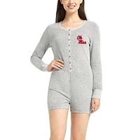 Women's Concepts Sport Gray Ole Miss Rebels Venture Sweater Romper